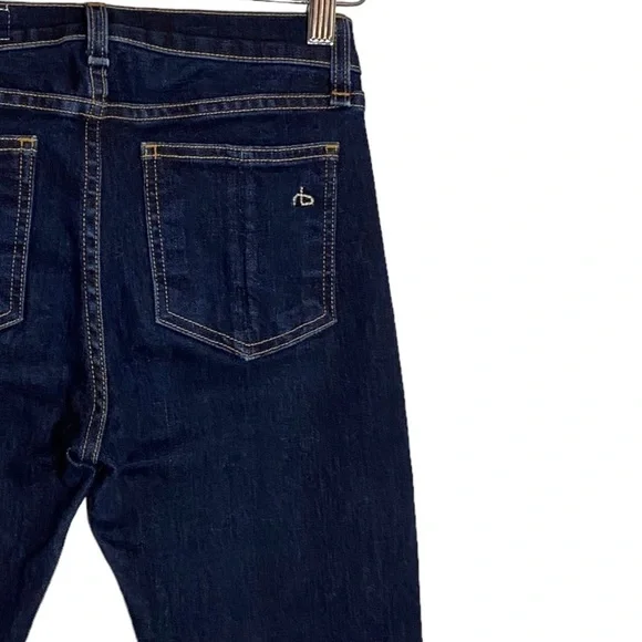 Rag and Bone High Rise Skinny Jean Dark Blue Wash Stretch 25 - Picture 11 of 16